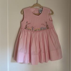 Delaney - Smocked Pink Dress - 18mo